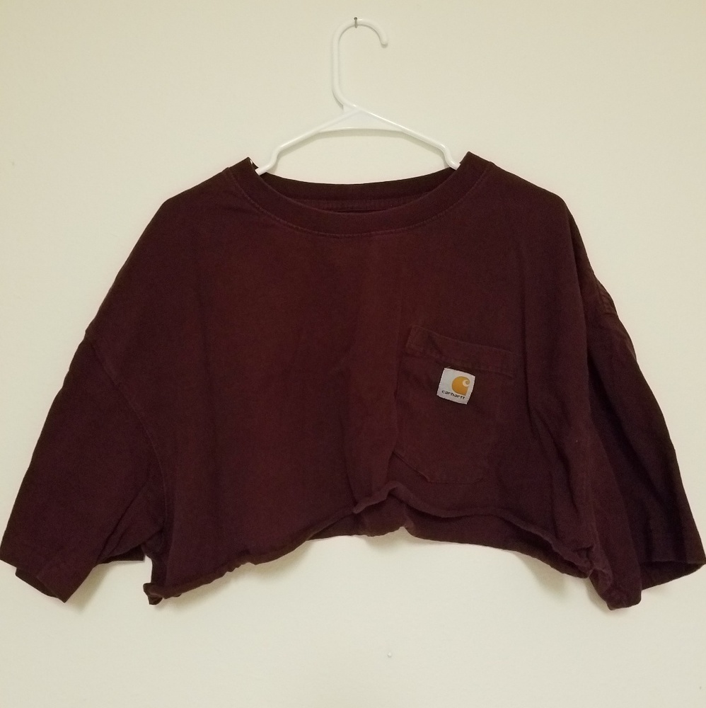 Carhartt Burgundy Crop Top | Unisex